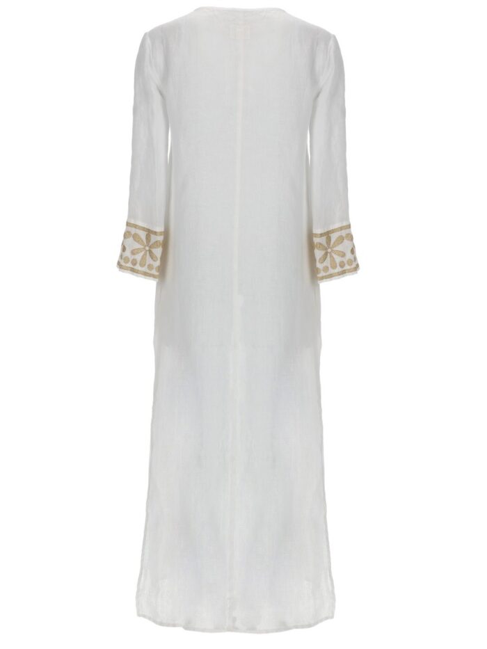 120% LINO ABITO CON DECORAZONI FLOREALI