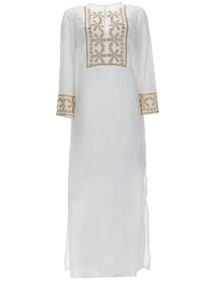 120% LINO ABITO CON DECORAZONI FLOREALI