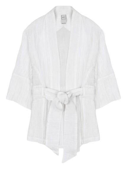 120% LINO GIACCA KIMONO IN LINO
