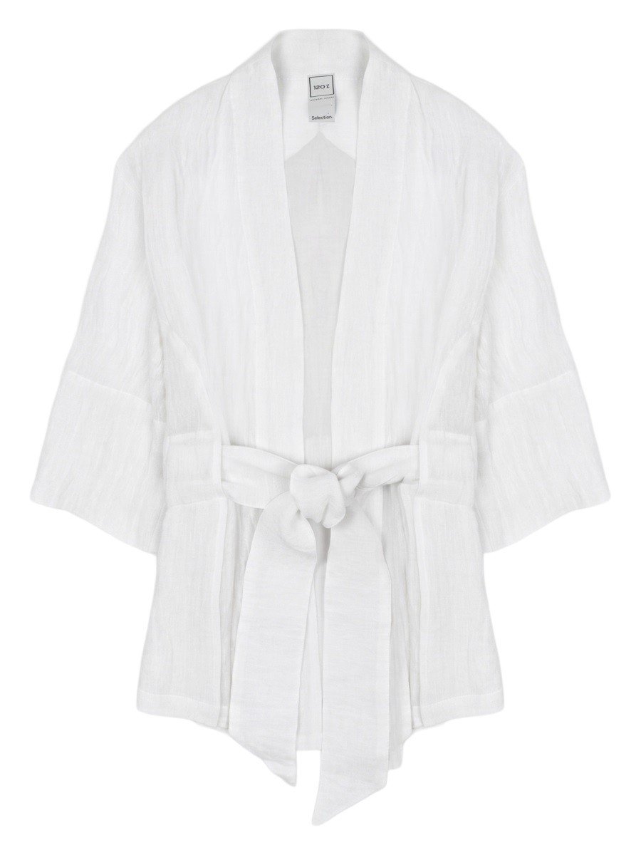 120% LINO GIACCA KIMONO IN LINO