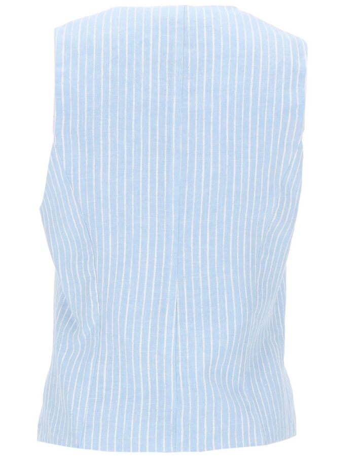 120% LINO GILET A RIGHE