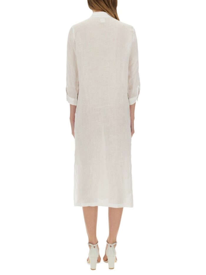 120% LINO LINEN SHIRT DRESS