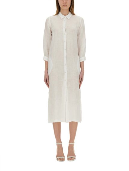 120% LINO LINEN SHIRT DRESS
