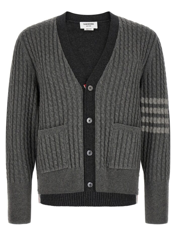 thom browne 2 in 1 trompe l'œil cardigan THOM BROWNE 2-in-1 Trompe L'œil Cardigan