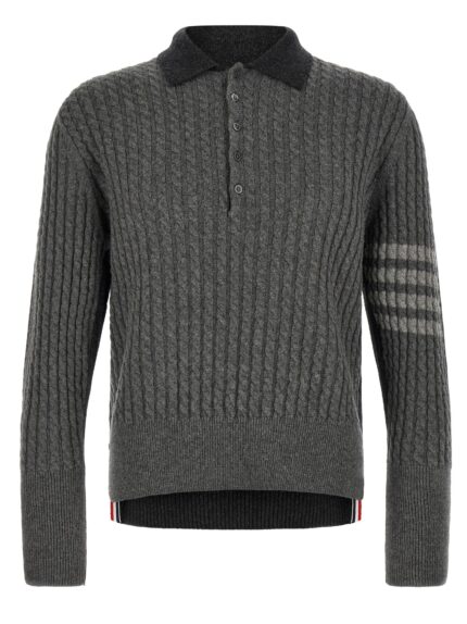 THOM BROWNE 2-in-1 Trompe L'oeil Polo Shirt