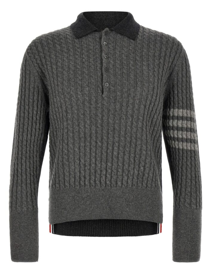 thom browne 2 in 1 trompe l'oeil polo shirt THOM BROWNE 2-in-1 Trompe L'oeil Polo Shirt