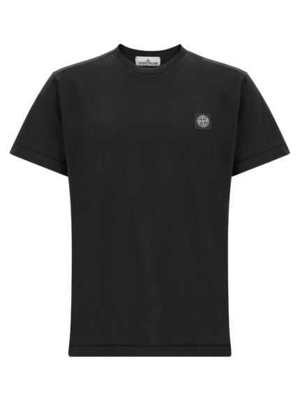 Stone Island Cotton T-shirt With Front Logo Patch
