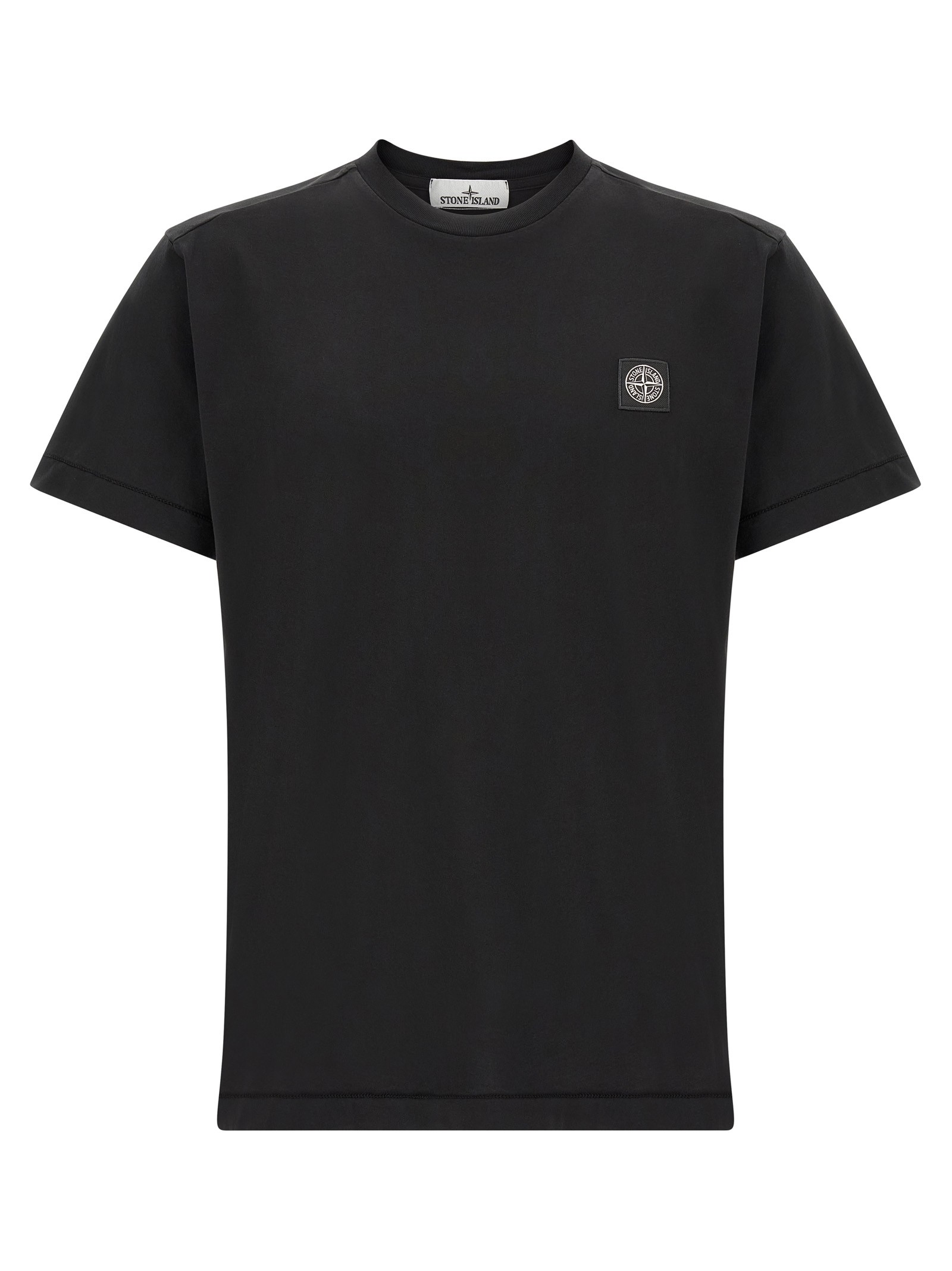 Stone Island Cotton T-shirt With Front Logo Patch