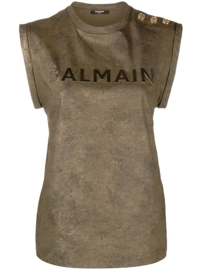 3 Btn Balmain Textured Top