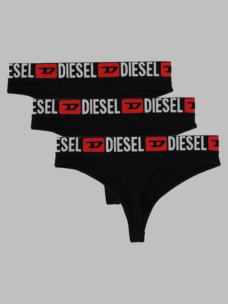 Diesel 3-Pack Perizoma Con Logo