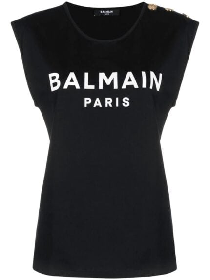 3button Balmain Printed Top