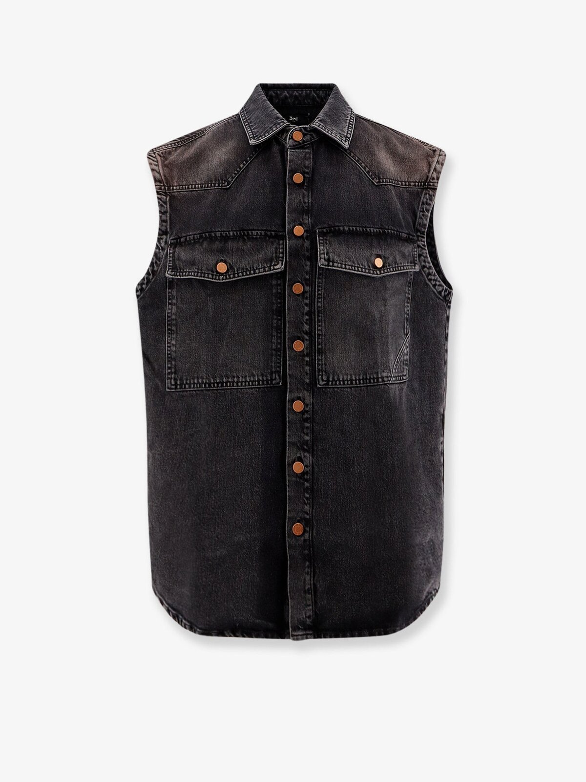 3X1 Black Denim Oversize Shirt