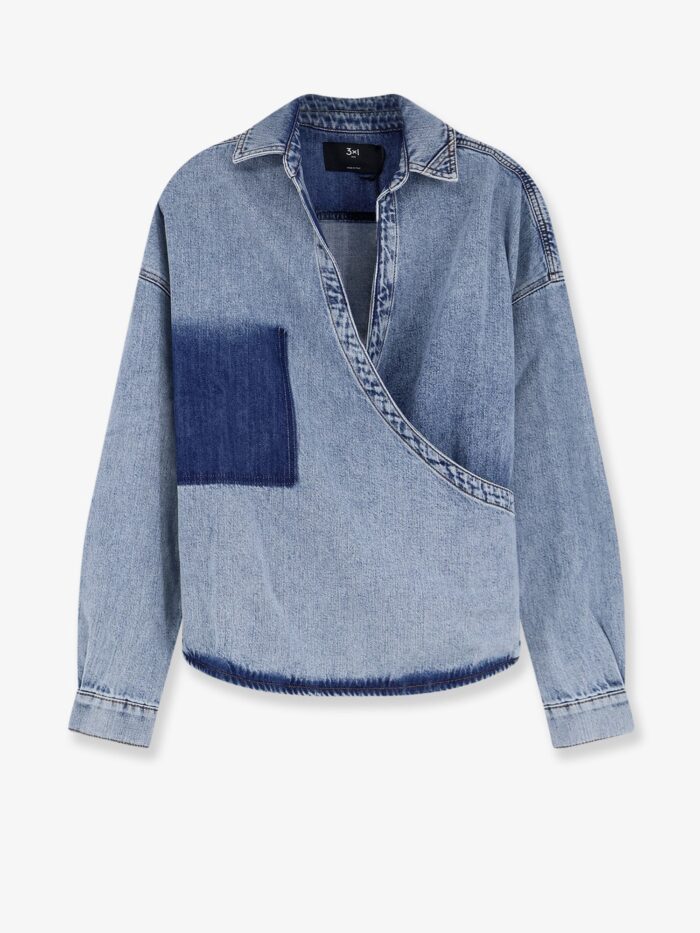 3X1 Cotton Shirt With Washed-out Effect