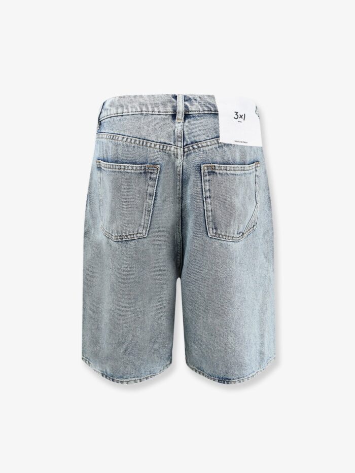 3X1 Skater Blue Denim Bermuda Shorts