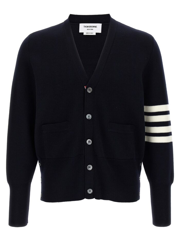 thom browne '4 bar' wool cardigan THOM BROWNE '4-Bar' Wool Cardigan