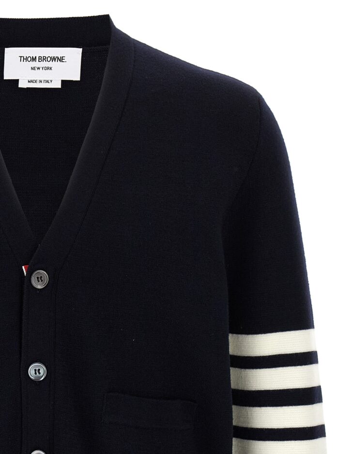 THOM BROWNE '4-Bar' Wool Cardigan