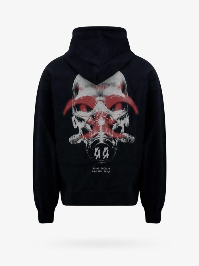 44 LABEL GROUP Cotton Sweatshirt With Frontal And Back Logo Print