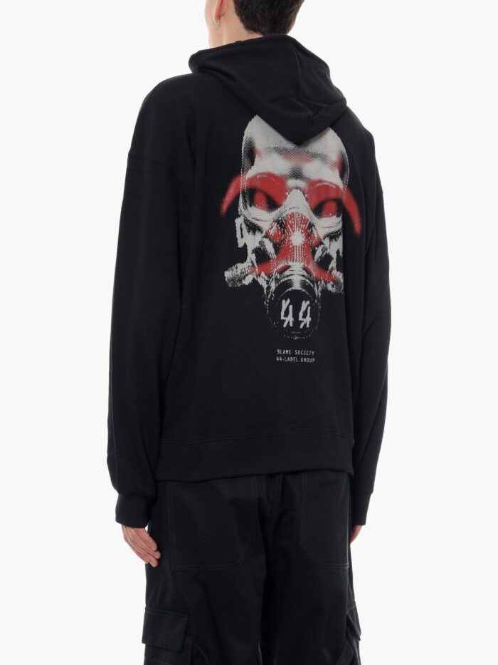 44 LABEL GROUP Cotton Sweatshirt With Frontal And Back Logo Print