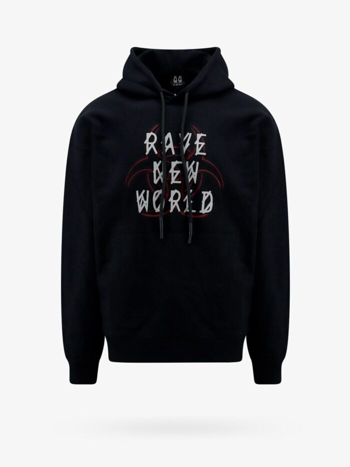 44 LABEL GROUP Cotton Sweatshirt With Frontal And Back Logo Print