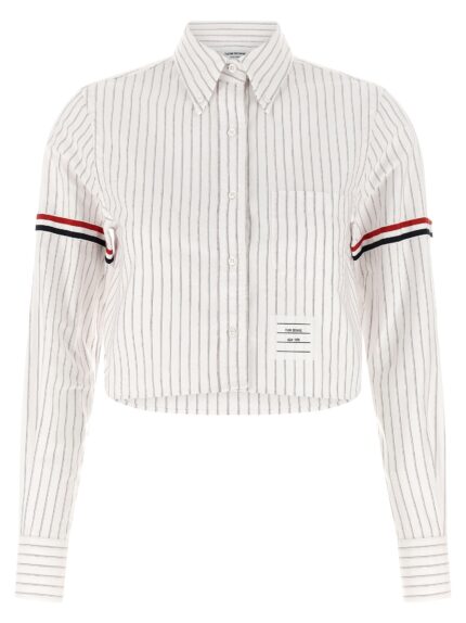 THOM BROWNE '4BAR' Cropped Shirt