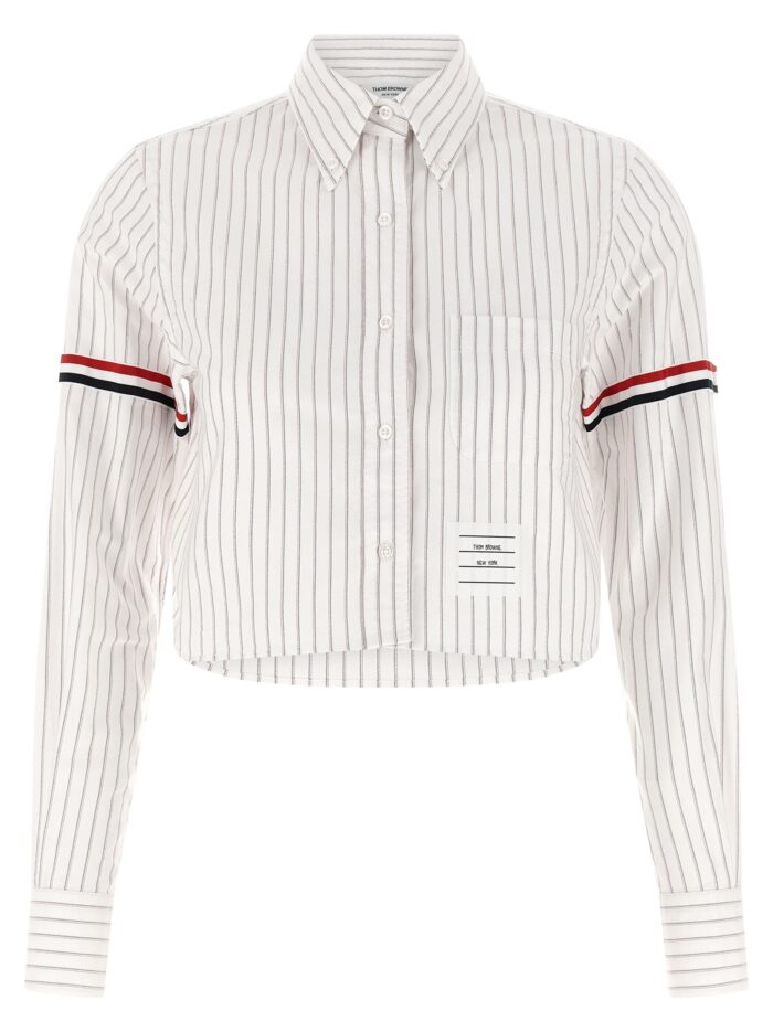 THOM BROWNE '4BAR' Cropped Shirt