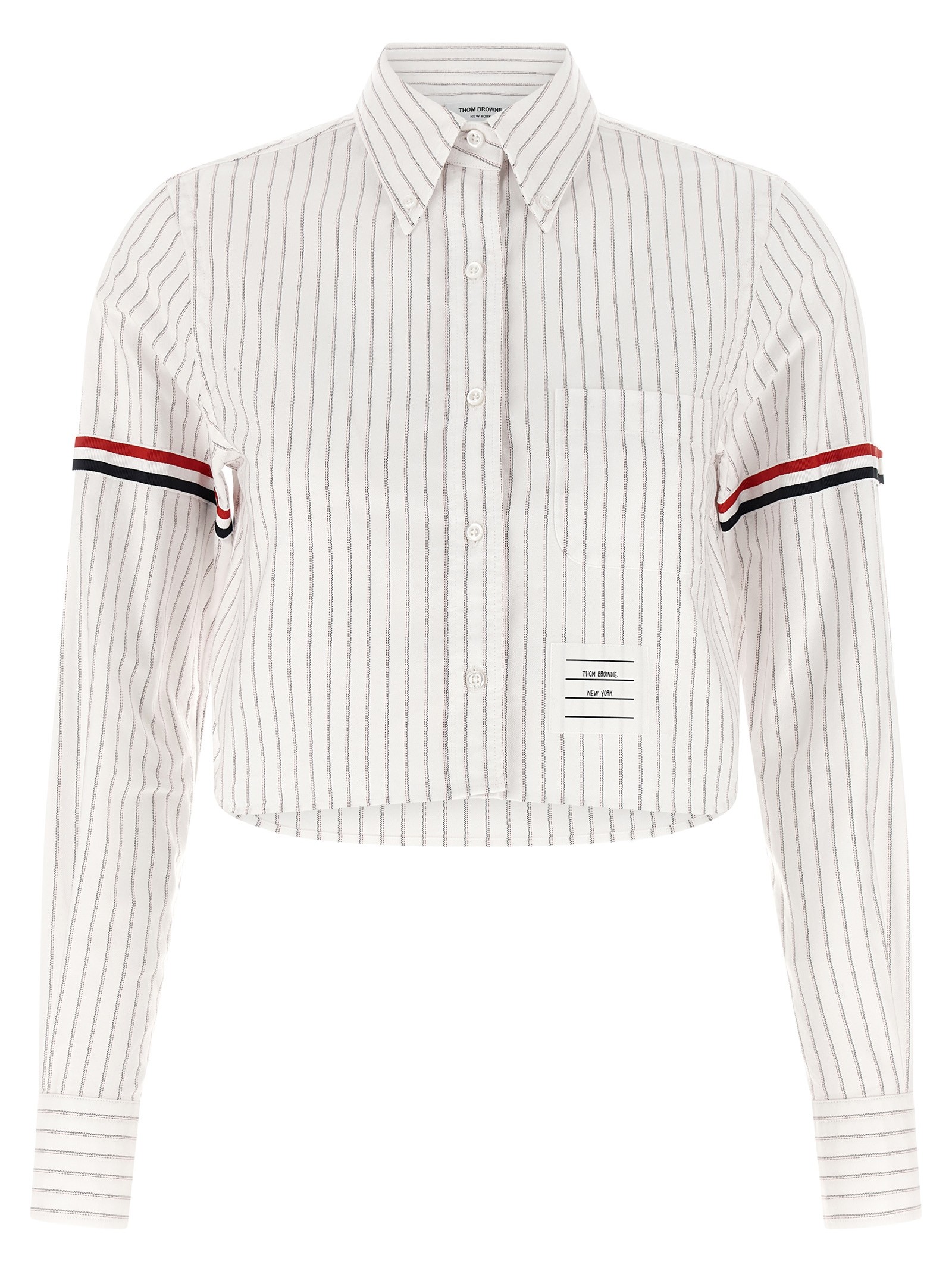 THOM BROWNE '4BAR' Cropped Shirt