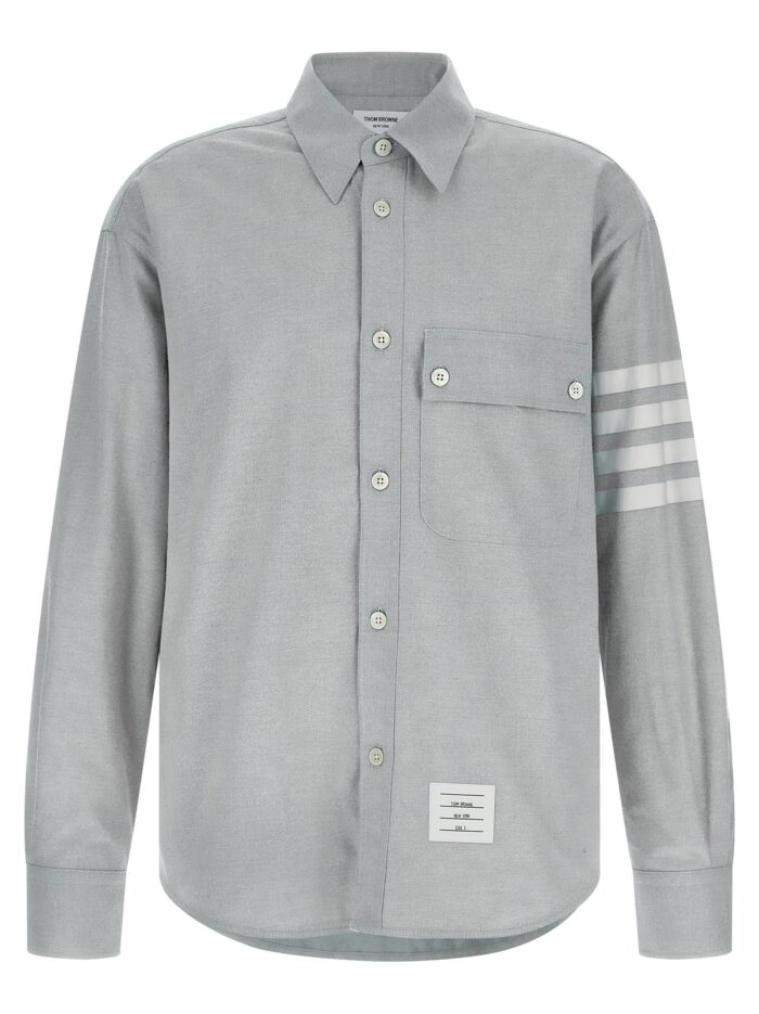 thom browne '4bar' flannel shirt THOM BROWNE '4BAR' Flannel Shirt