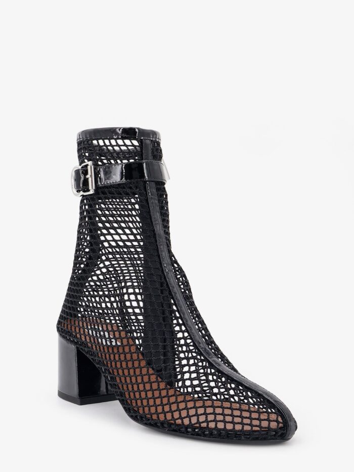 ALAIA 55 Mesh And Patent Leather Boots