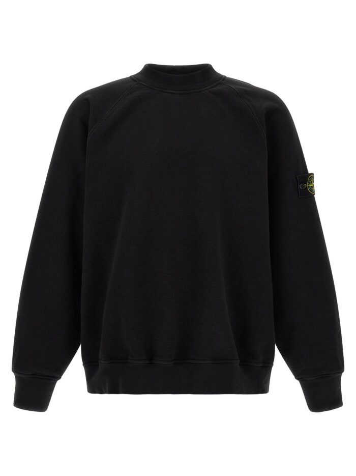 stone island '6100053' crew neck sweatshirt with raglan sleeves Stone Island '6100053' Crew Neck Sweatshirt With Raglan Sleeves