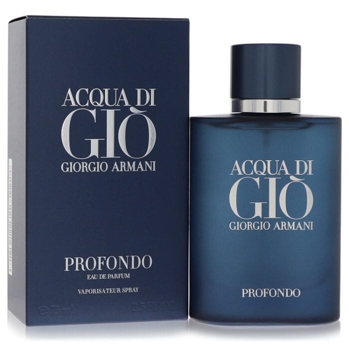 acqua di gio profondo by giorgio armani parfum spray refillable 1 oz Acqua Di Gio Profondo By Giorgio Armani - Parfum Spray Refillable 1 Oz - Image 1