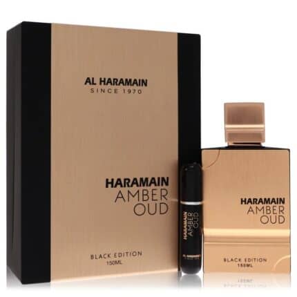 Al Haramain Amber Oud Black Edition By Al Haramain - Gift Set 5 Oz 5 Oz Eau De Parfum Spray + 0.34 Oz Refillable Spray