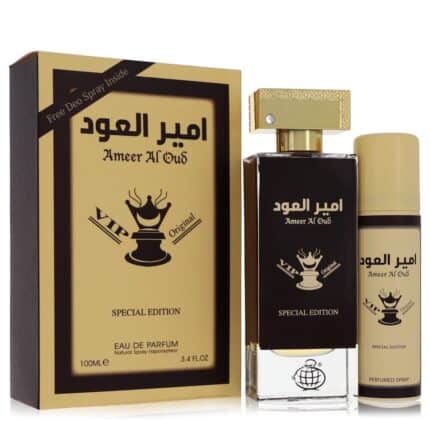 Ameer Al Oud Vip Original Special Edition By Fragrance World - 3.4 Oz Eau De Parfum Spray + 1.7 Oz Deodorant Spray 3.4 Oz