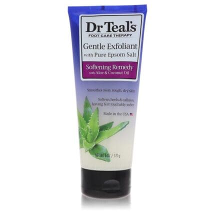 Dr Teal's Gentle Exfoliant With Pure Epson Salt By Dr Teal's - Gentle Exfoliant With Pure Epsom Salt Softening Remedy With Aloe & Coconut Oil (Unisex) 6 Oz