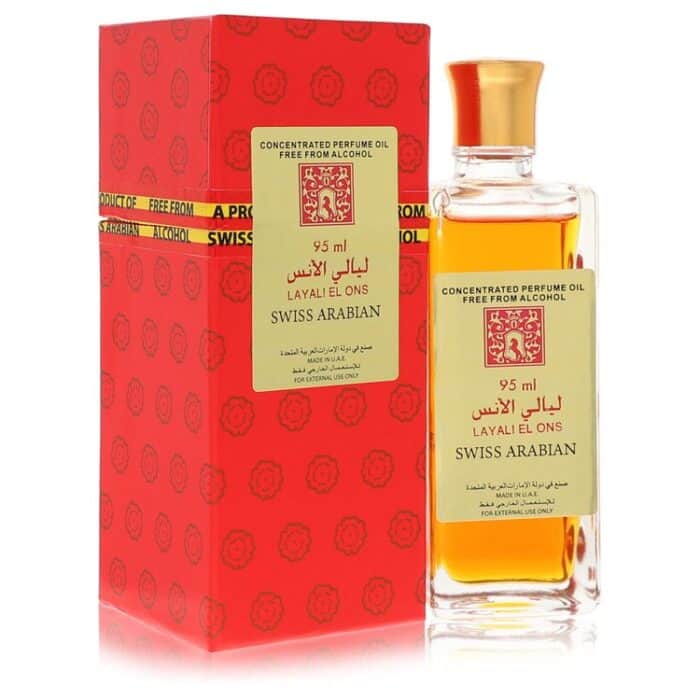 Swiss Arabian Layali El Ons By Swiss Arabian - Concentrated Perfume Oil Free From Alcohol 3.21 Oz