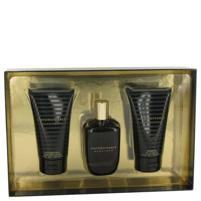 Unforgivable By Sean John - Gift Set -- 4.2 Oz Eau De Toilette Spray + 3.4 Oz Shower Gel + 3.4 Oz After Shave Balm