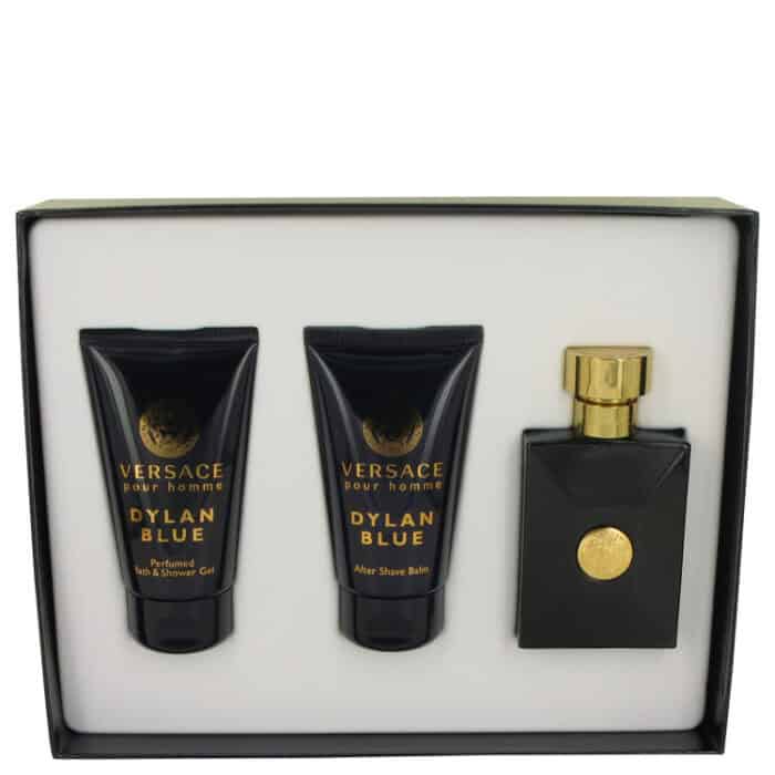 Versace Pour Homme Dylan Blue By Versace - Gift Set -- 1.7 Oz Eau De Toilette Spray + 1.7 Oz After Shave Balm + 1.7 Oz Shower Gel