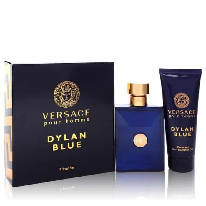 Versace Pour Homme Dylan Blue By Versace - Gift Set -- 3.4 Oz Eau De Toilette Spray + 3.4 Oz Shower Gel