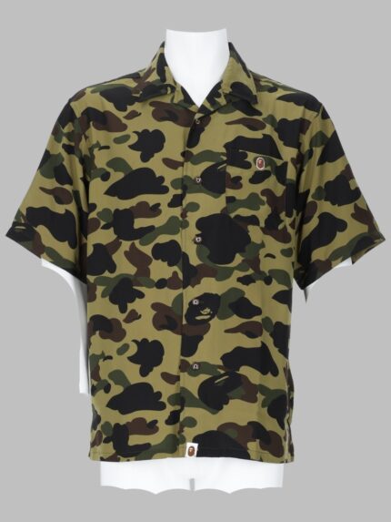 A BATHING APE CAMICIA CON PATCH LOGO