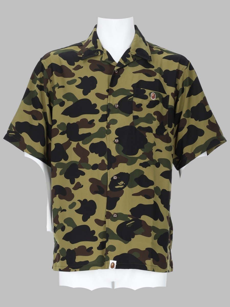 A BATHING APE CAMICIA CON PATCH LOGO