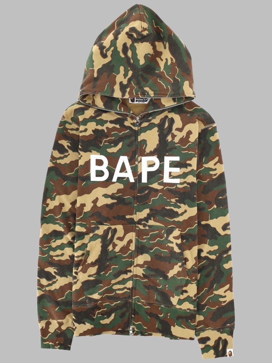 A BATHING APE FELPA "GLITCH WOODLAND" CON CAPPUCCIO