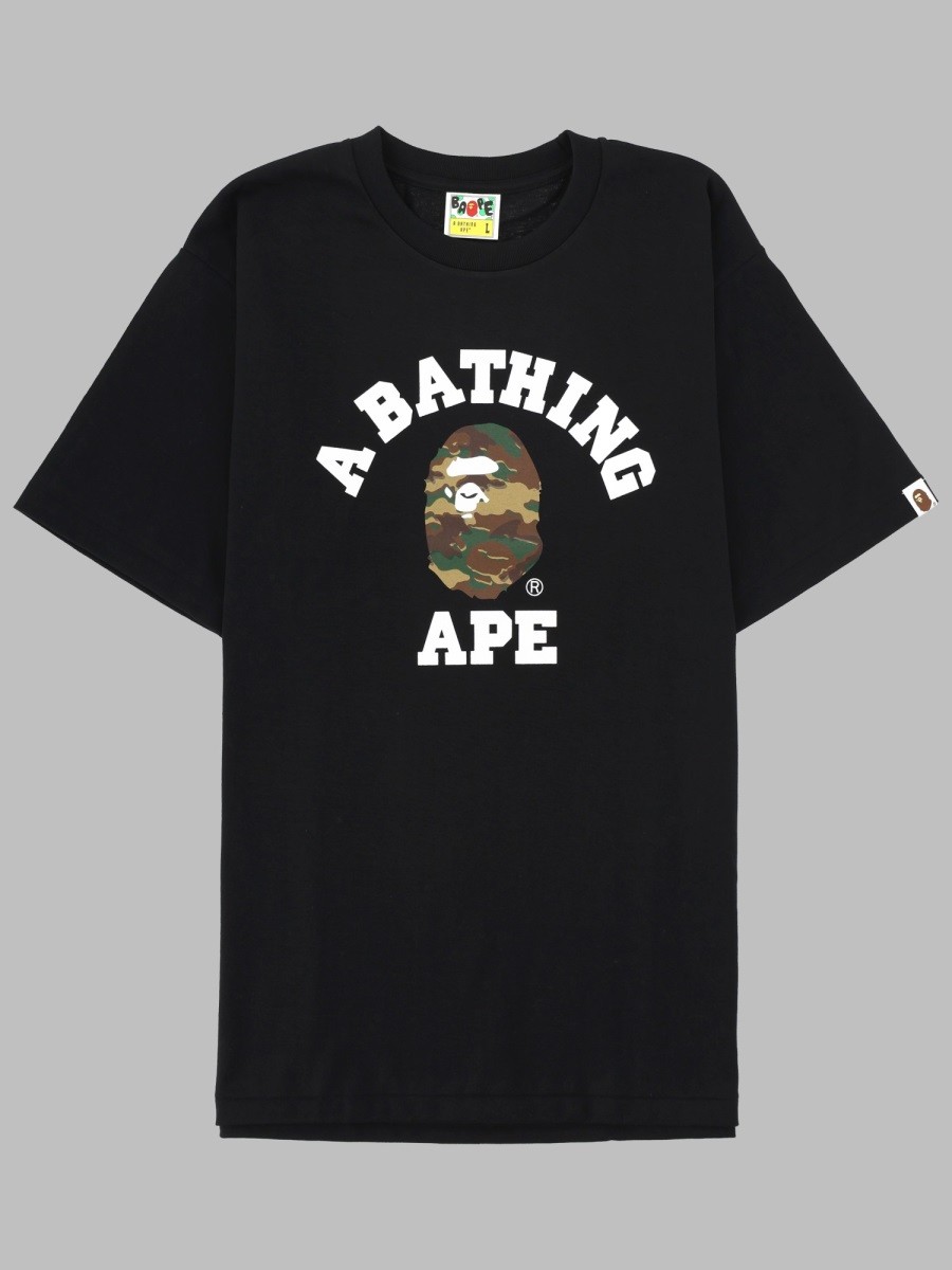 A BATHING APE T-SHIRT "GLITCH WOODLAND"
