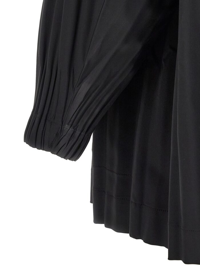 PLEATS PLEASE ISSEY MIYAKE A-line Black 'Smooth Coat' Coat
