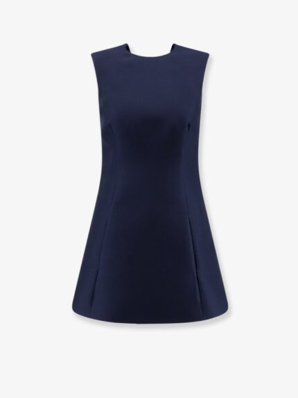 Balenciaga A-line Merino Wool And Silk Blend Short Dress