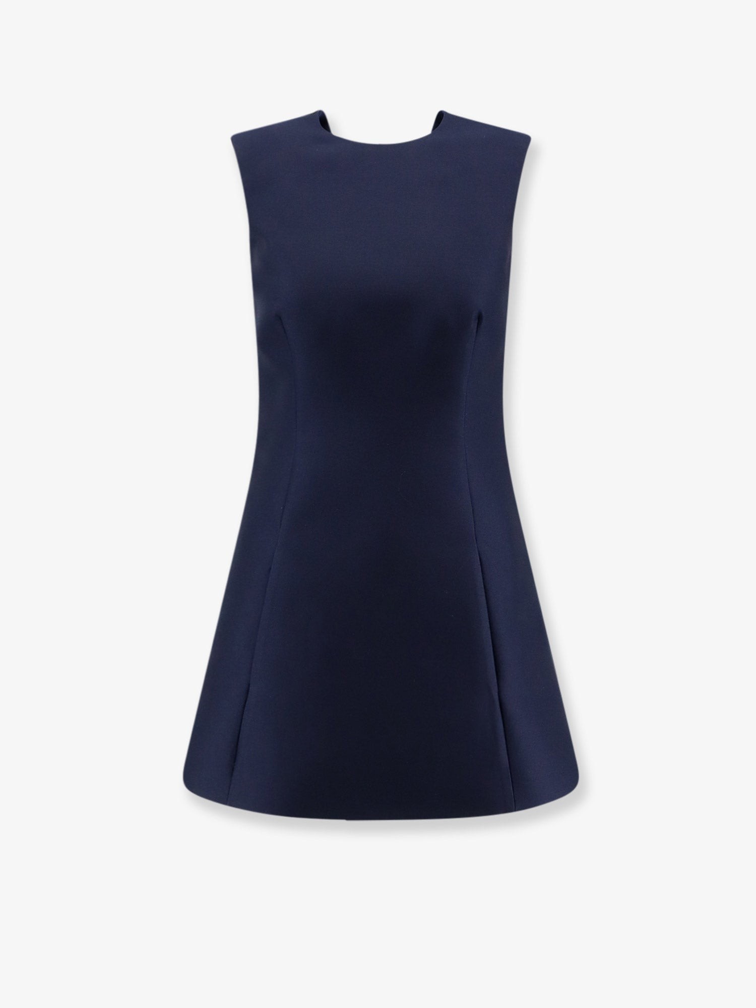 Balenciaga A-line Merino Wool And Silk Blend Short Dress