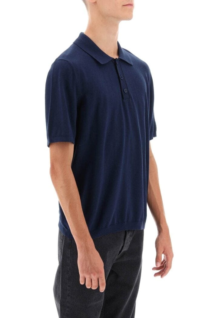 A.P.C. A.p.c. 'jacky' Knitted Cotton Polo Shirt