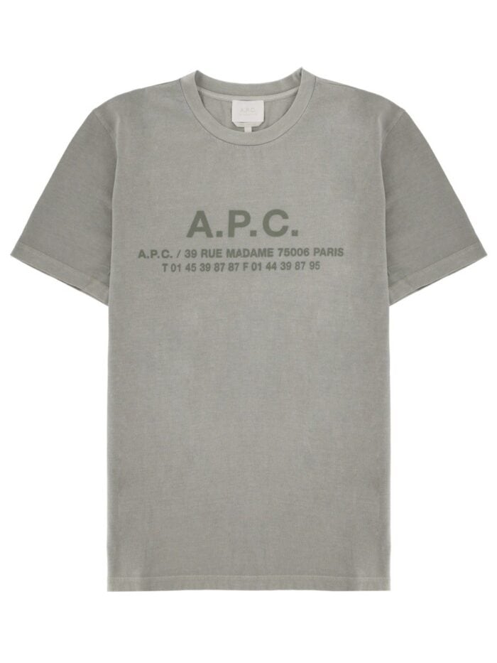 A.P.C. "ADRESSE" T-SHIRT WITH LOGO