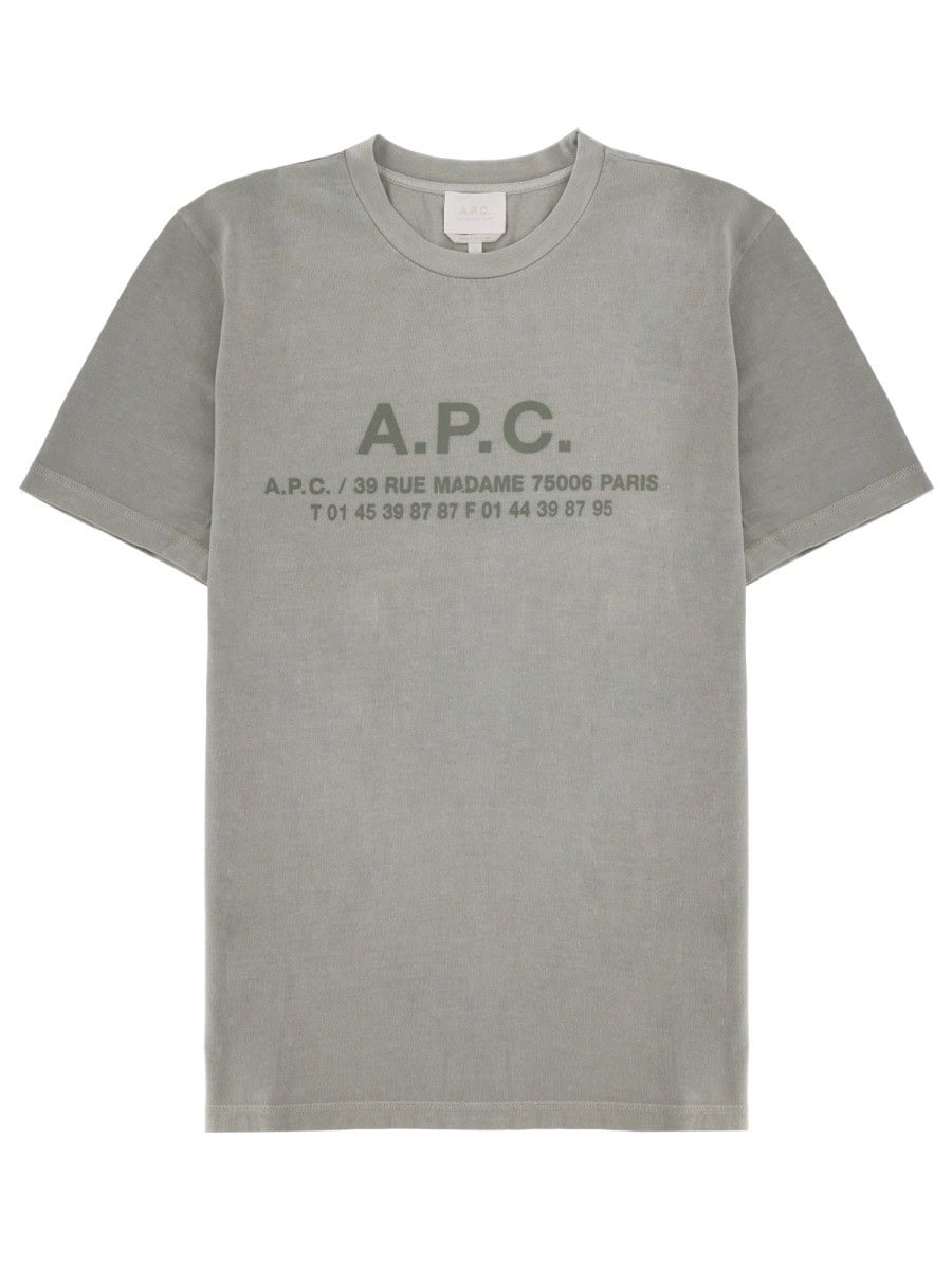 A.P.C. "ADRESSE" T-SHIRT WITH LOGO