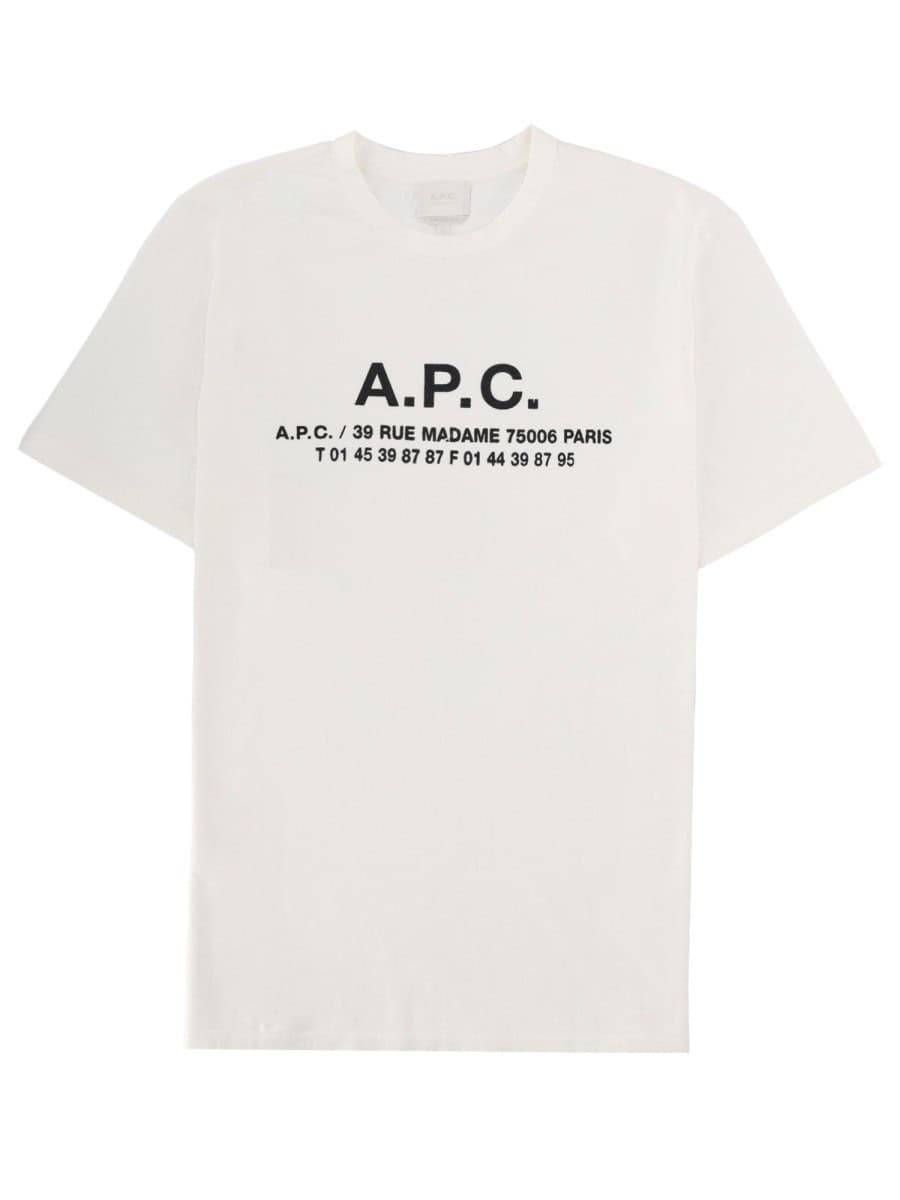 A.P.C. "ADRESSE" T-SHIRT WITH LOGO
