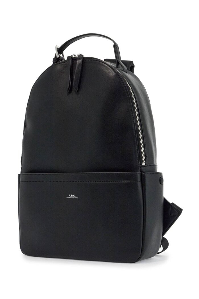 A.P.C. Black Unisex Backpack In Polyurethane With Adjustable Straps