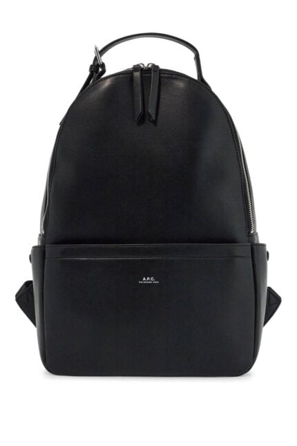 A.P.C. Black Unisex Backpack In Polyurethane With Adjustable Straps